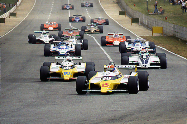 Renault, Brabham, Piquet, Jabouille, Arnoux, Kyalami