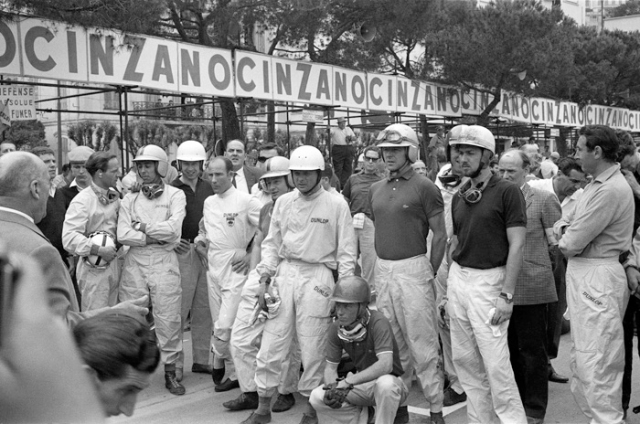 Monaco Grand Prix, Stirling Moss, klemcoll. Lotus